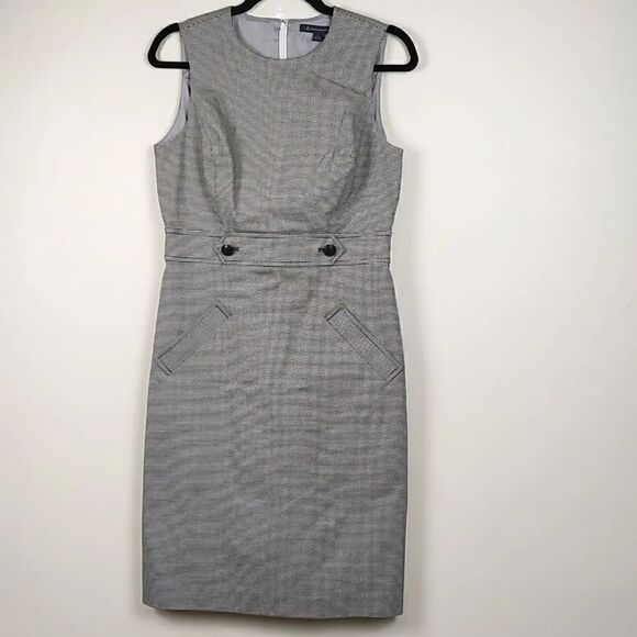 Brooks Brothers Dresses & Skirts - Brooks Brothers Classic Black & White Houndstooth Sleeveless Sheath Dress
